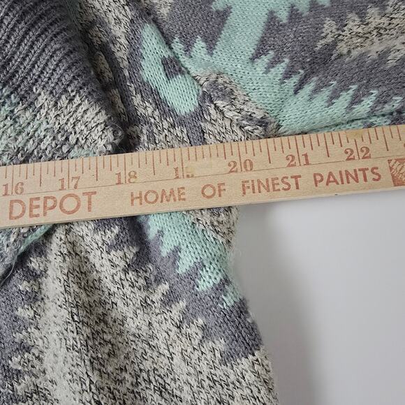 Debut Women Aztec Tribal Open Front Knit Boho Sweater Cardigan Southwestern S/M - Picture 5 of 13